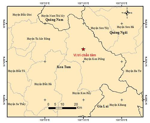 NÓNG: Lại động đất liên tiếp ở Kon Tum